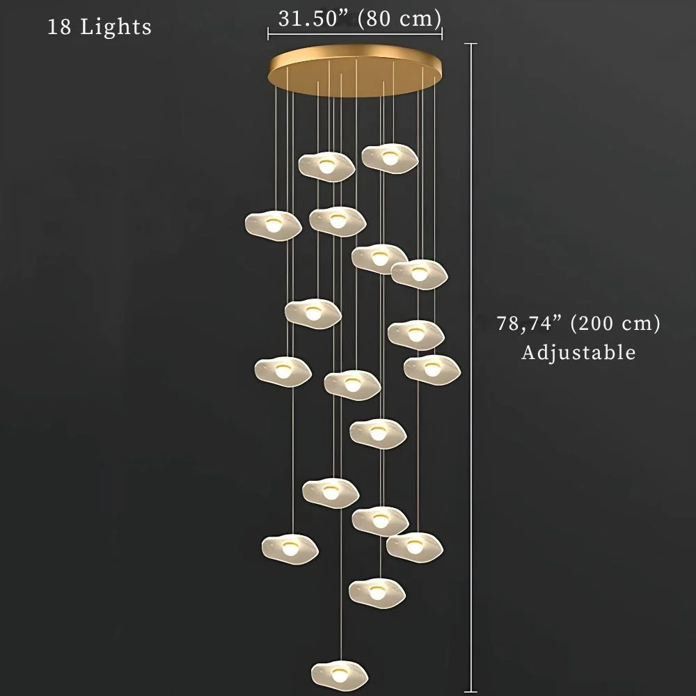 Modern Mushroom Lotus Leaf Led Chandelier - Image 13