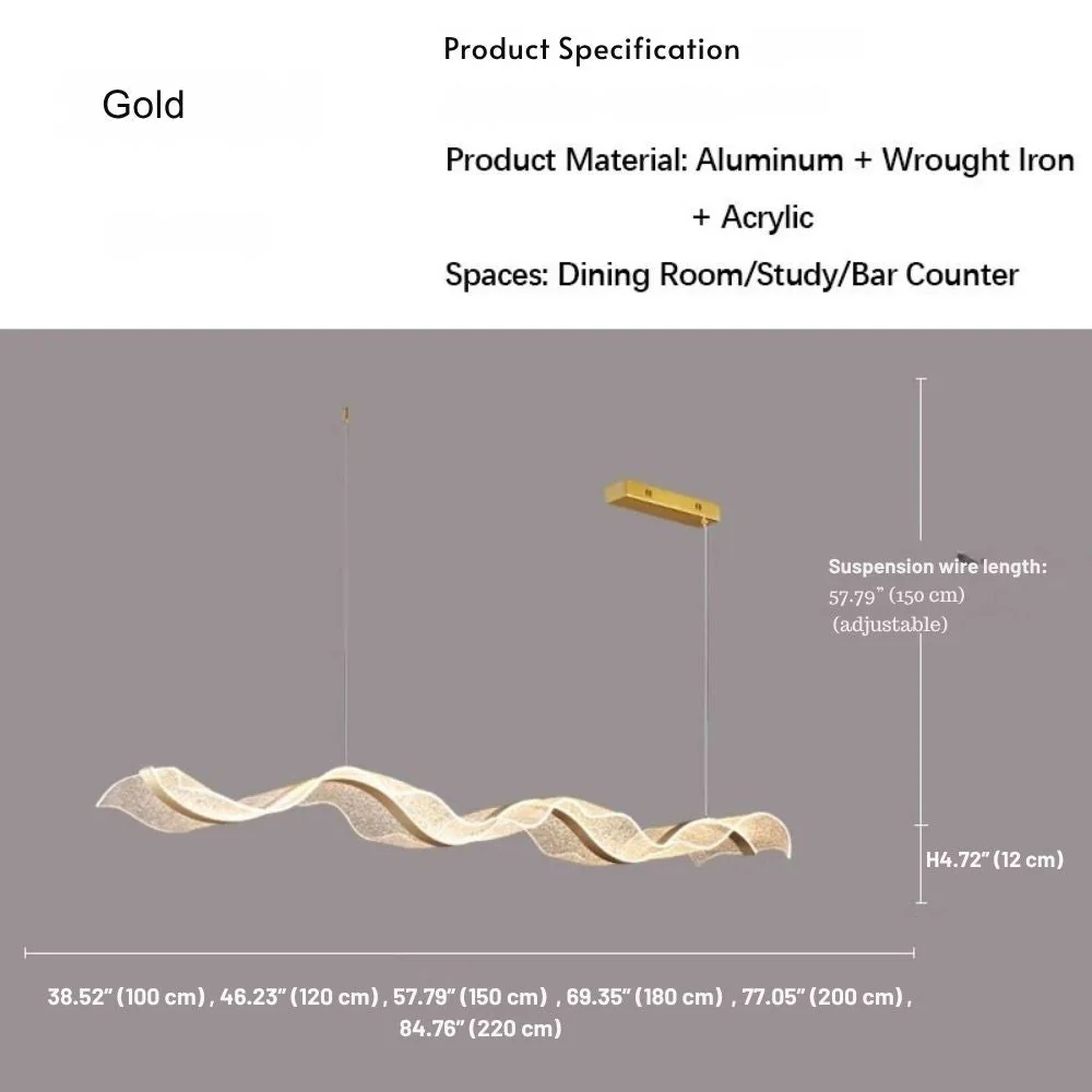 Modern Ocean Wave Pendant Chandelier for Kitchen - Image 12