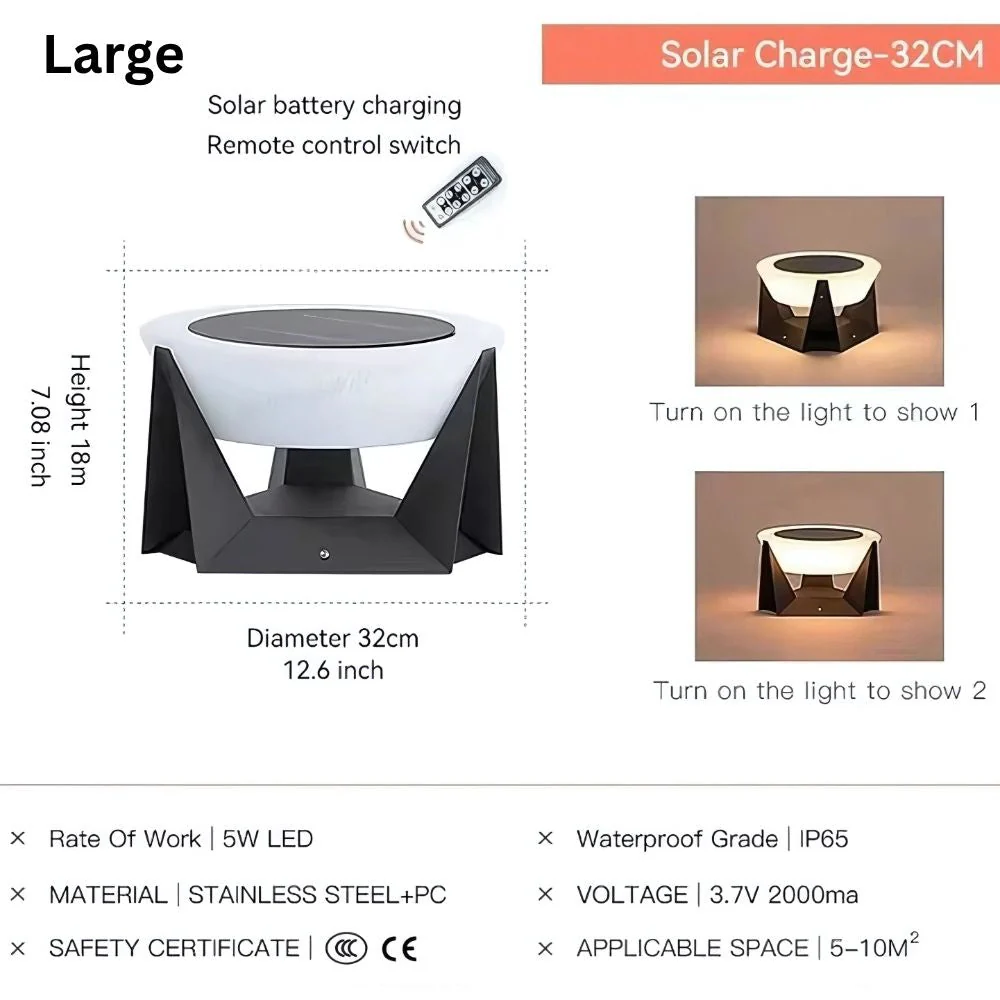 Sunlit Modern Outdoor Led Solar Light - Image 13