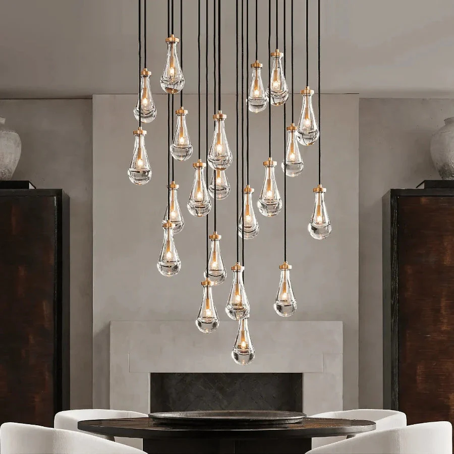 Modern Raindrop Chandelier for Foyer & Staircase