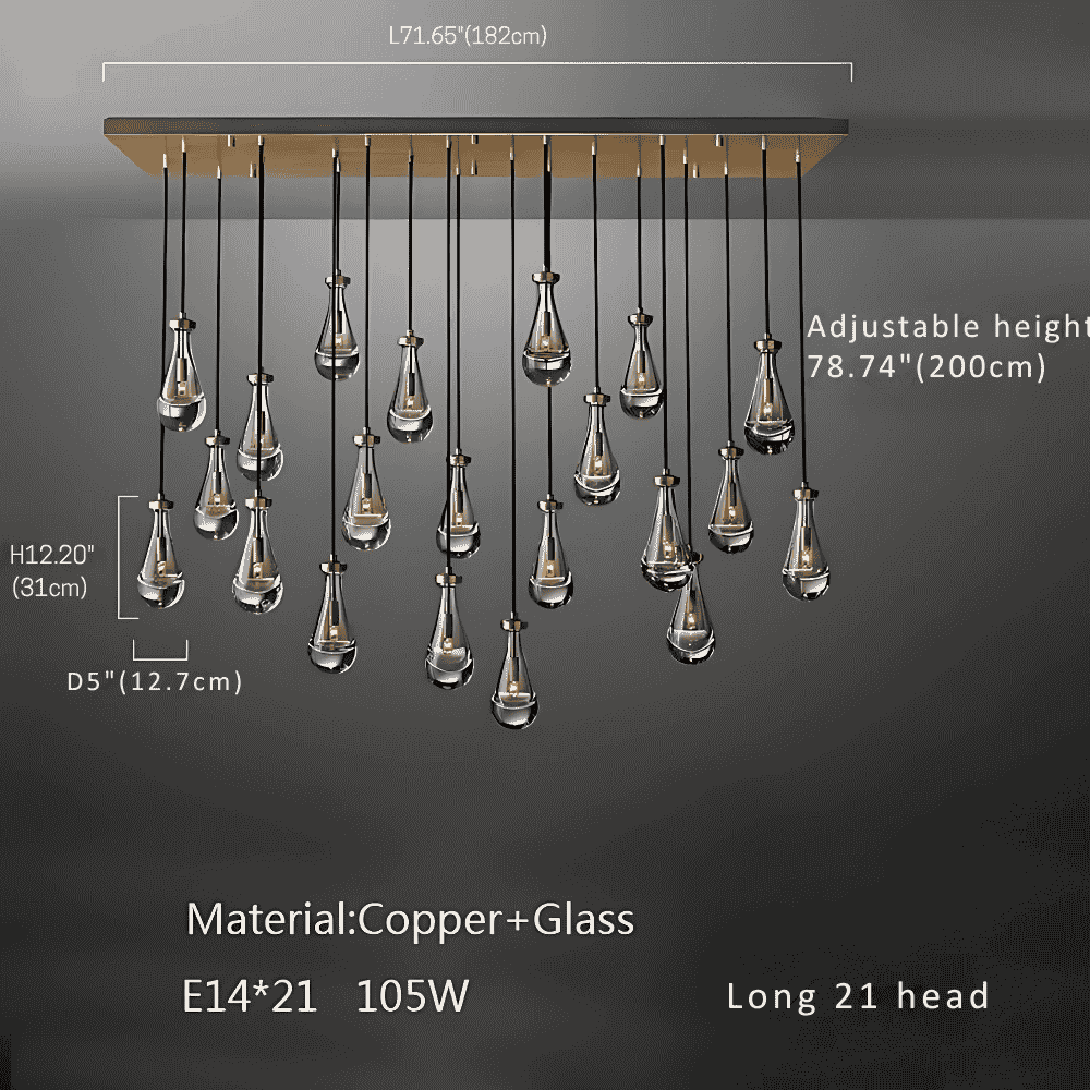Modern Raindrop Chandelier for Foyer & Staircase - Image 16