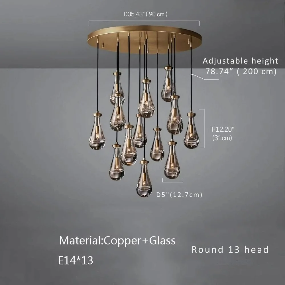 Modern Raindrop Chandelier for Foyer & Staircase - Image 17