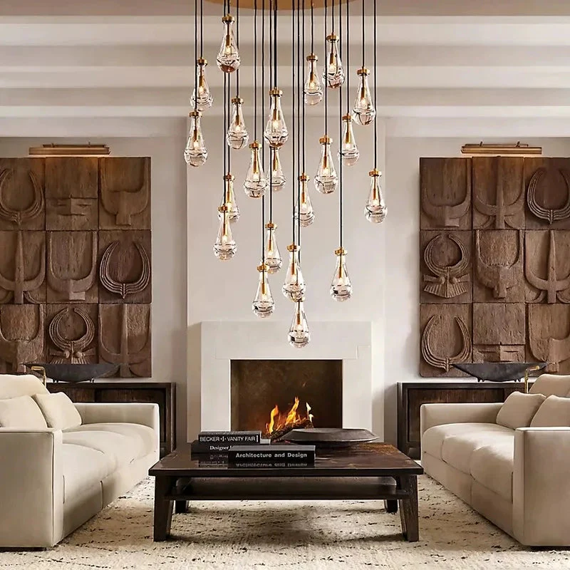 Modern Raindrop Chandelier for Foyer & Staircase - Image 2