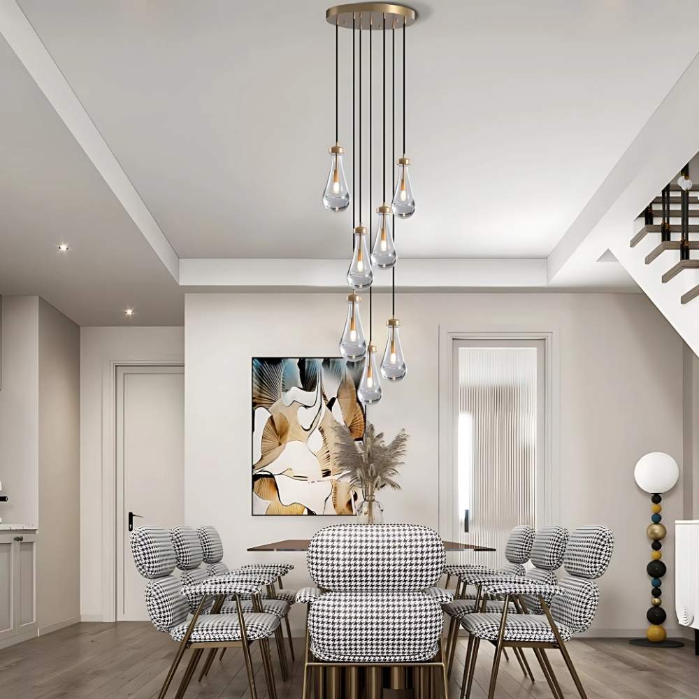 Modern Raindrop Chandelier for Foyer & Staircase - Image 3