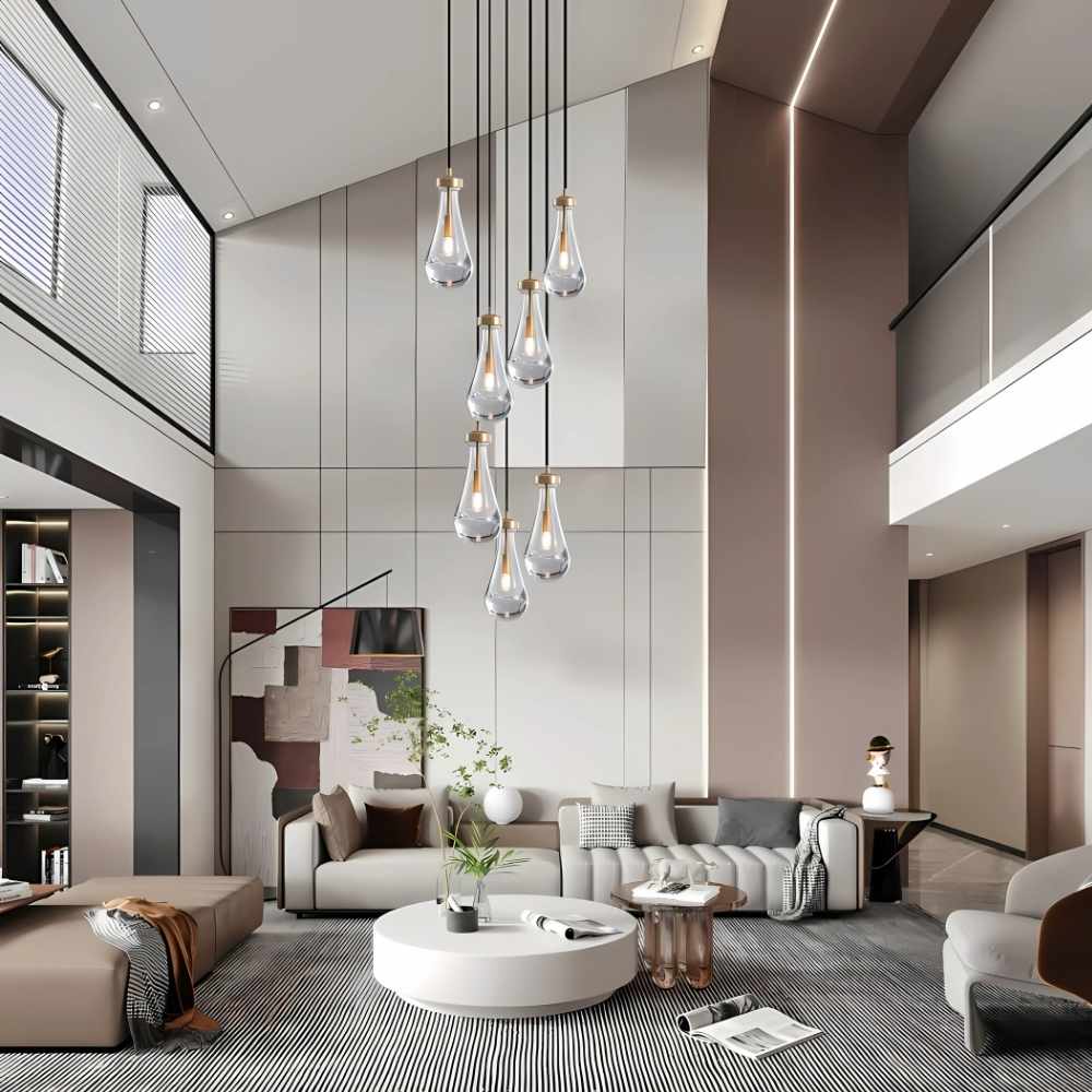 Modern Raindrop Chandelier for Foyer & Staircase - Image 7