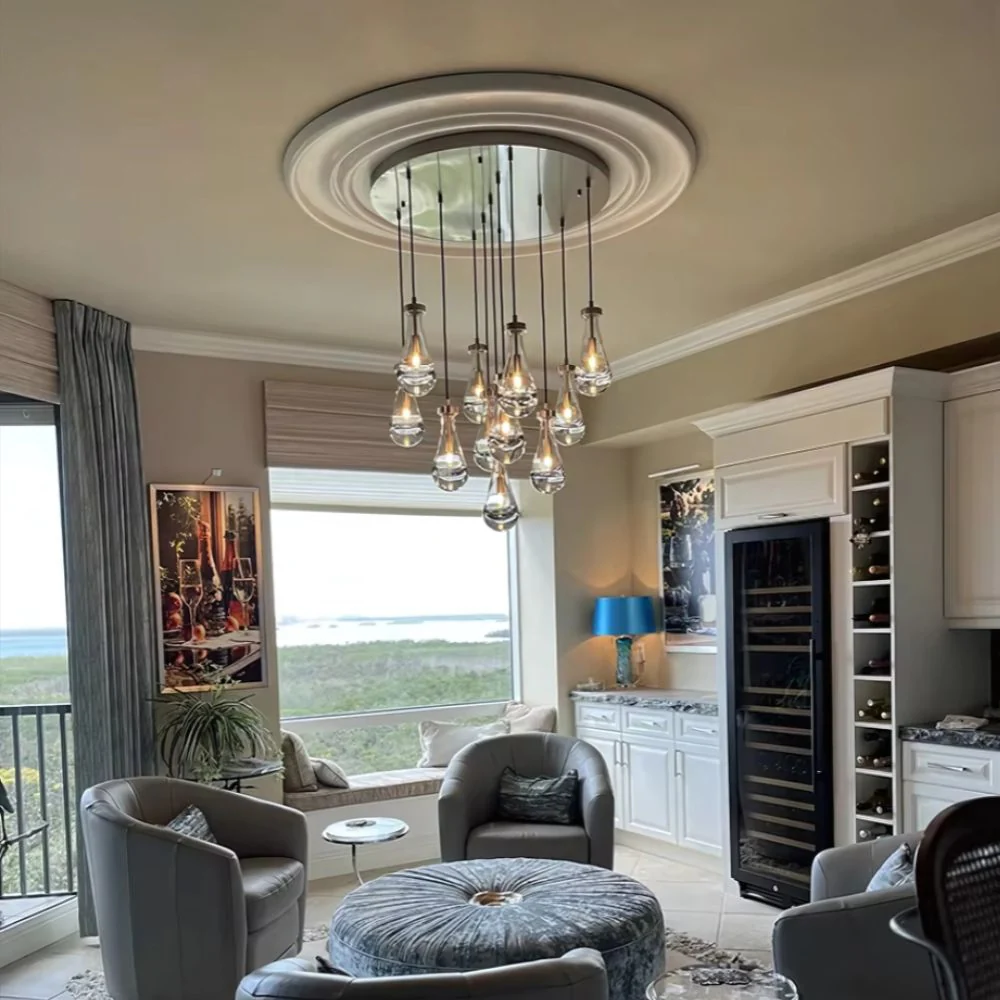 Modern Raindrop Chandelier for Foyer & Staircase - Image 8