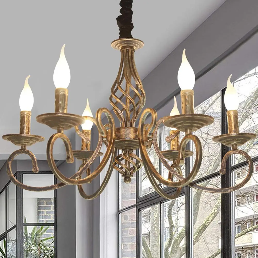 Modern Bronze Rustic Chandeliers 6/8 Heads - Image 6