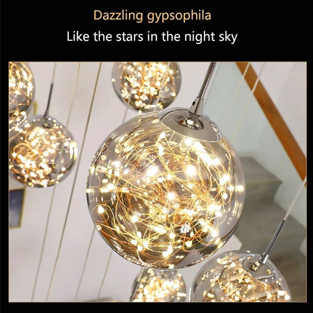 Modern Spiral Chandelier for Staircase - Image 10