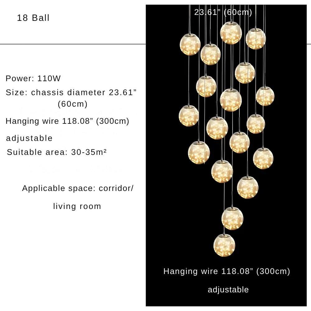 Modern Spiral Chandelier for Staircase - Image 15