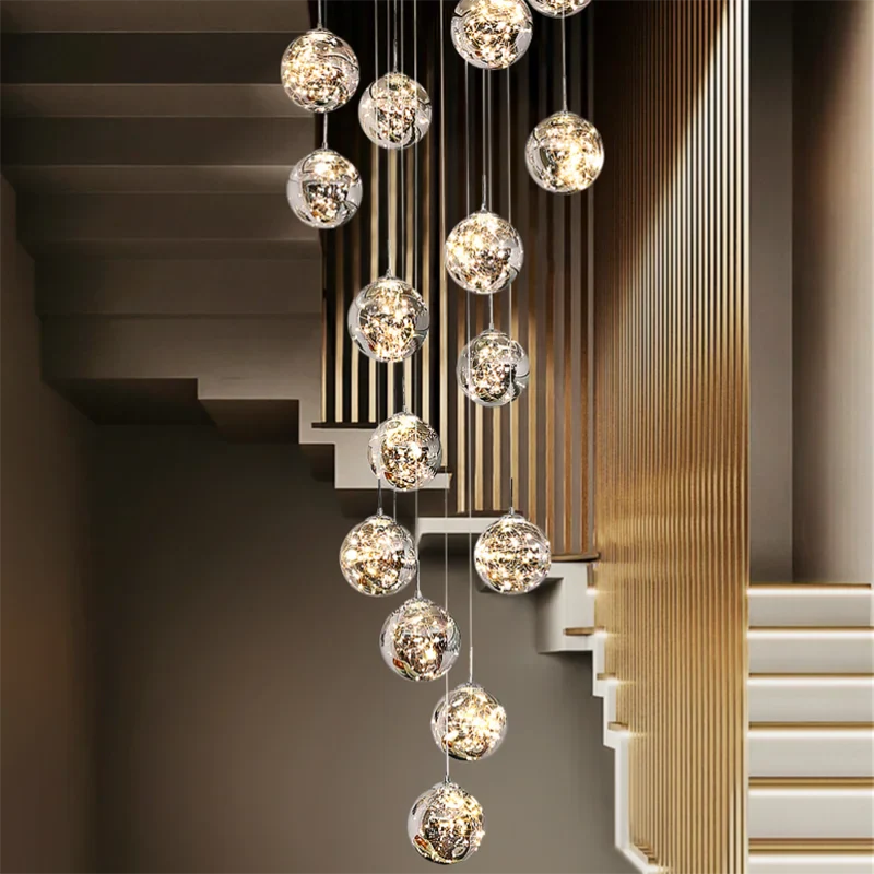 Modern Spiral Chandelier for Staircase - Image 3