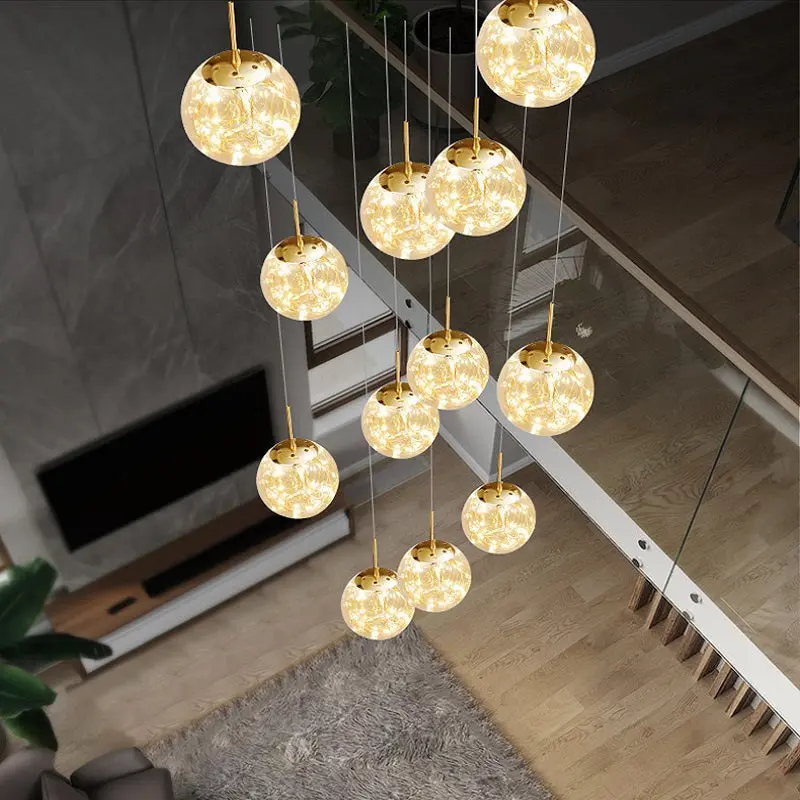 Modern Spiral Chandelier for Staircase - Image 5