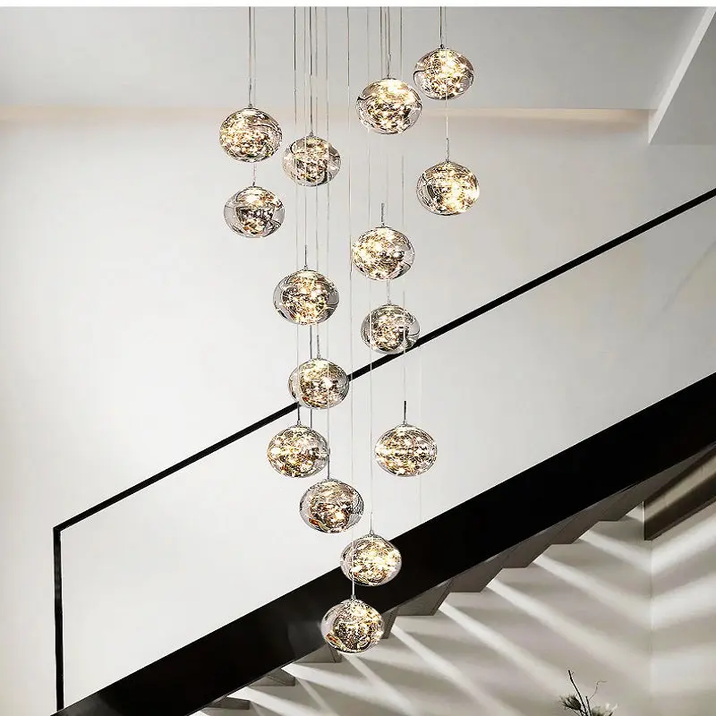 Modern Spiral Chandelier for Staircase - Image 6