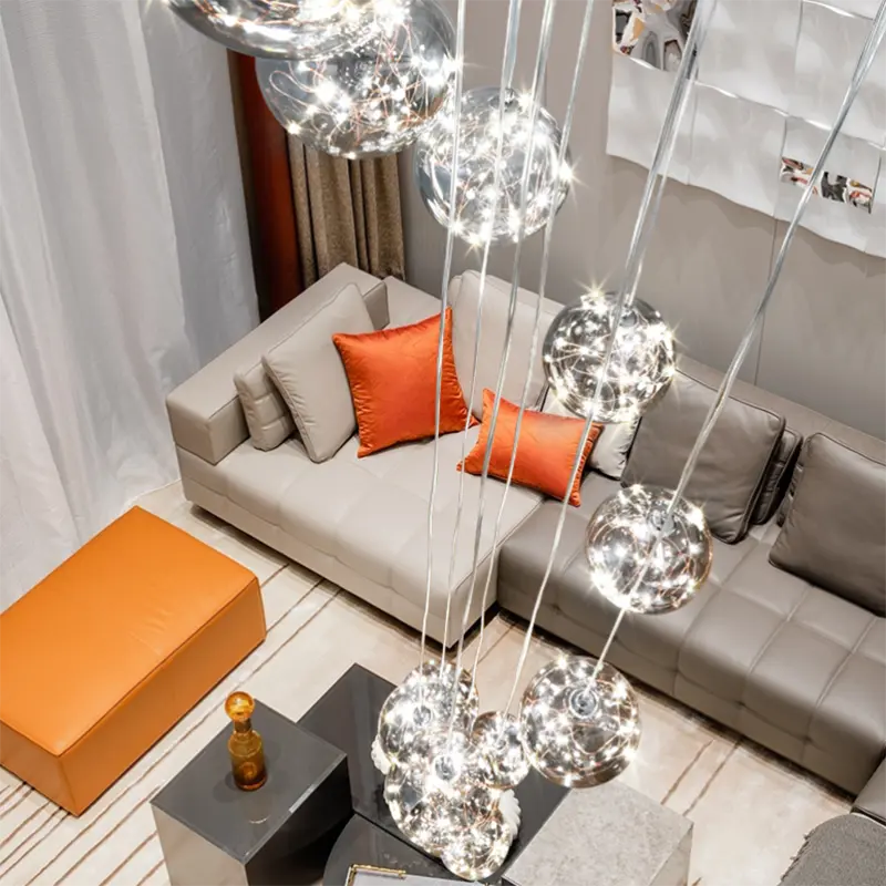 Modern Spiral Chandelier for Staircase - Image 7