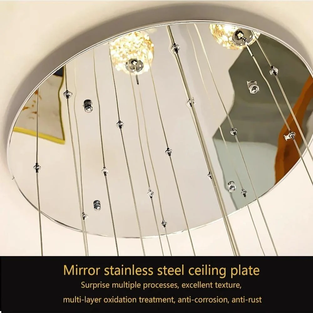 Modern Spiral Chandelier for Staircase - Image 9