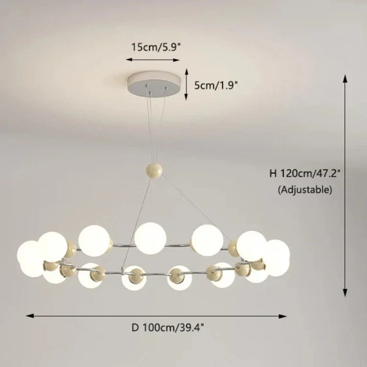 Modern Sputnik Glass Sphere Chandelier - 12/15 Light - Image 7