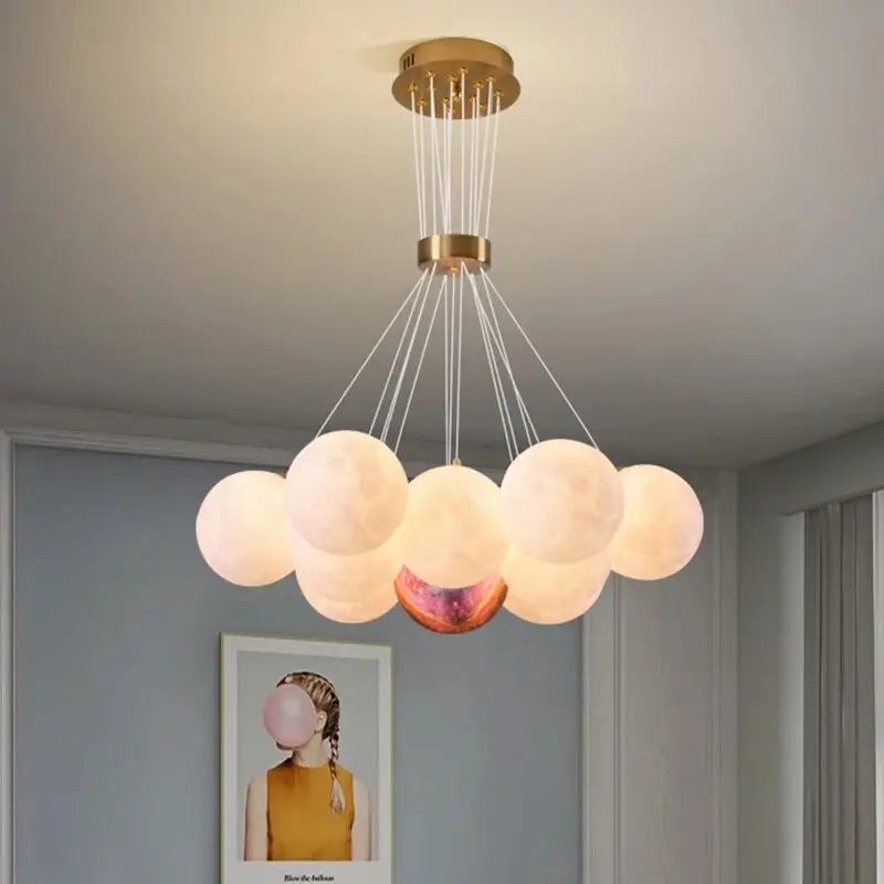 Moon Bubble Pendant Chandelier 13/19 Balls - Image 3