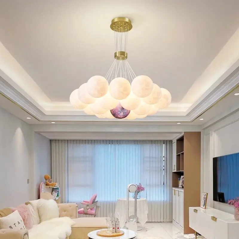 Moon Bubble Pendant Chandelier 13/19 Balls - Image 4
