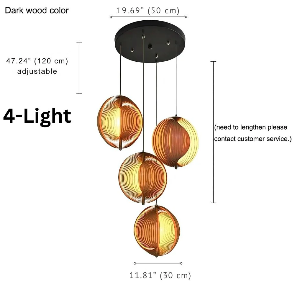 Nia Wood Staircase Chandelier - Image 12