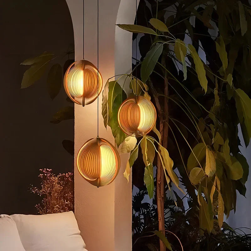 Nia Wood Staircase Chandelier - Image 5