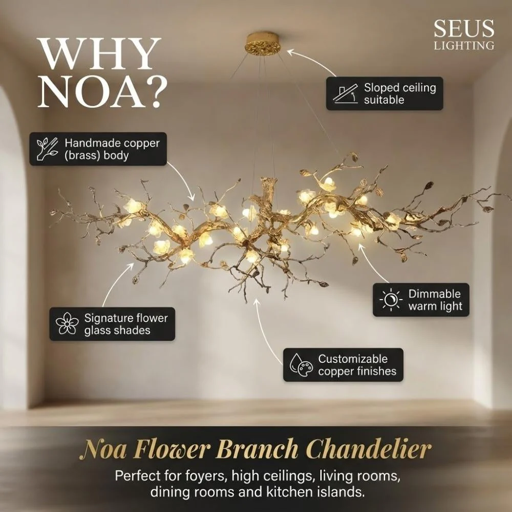 Noa Flower Branch Chandelier - Image 7
