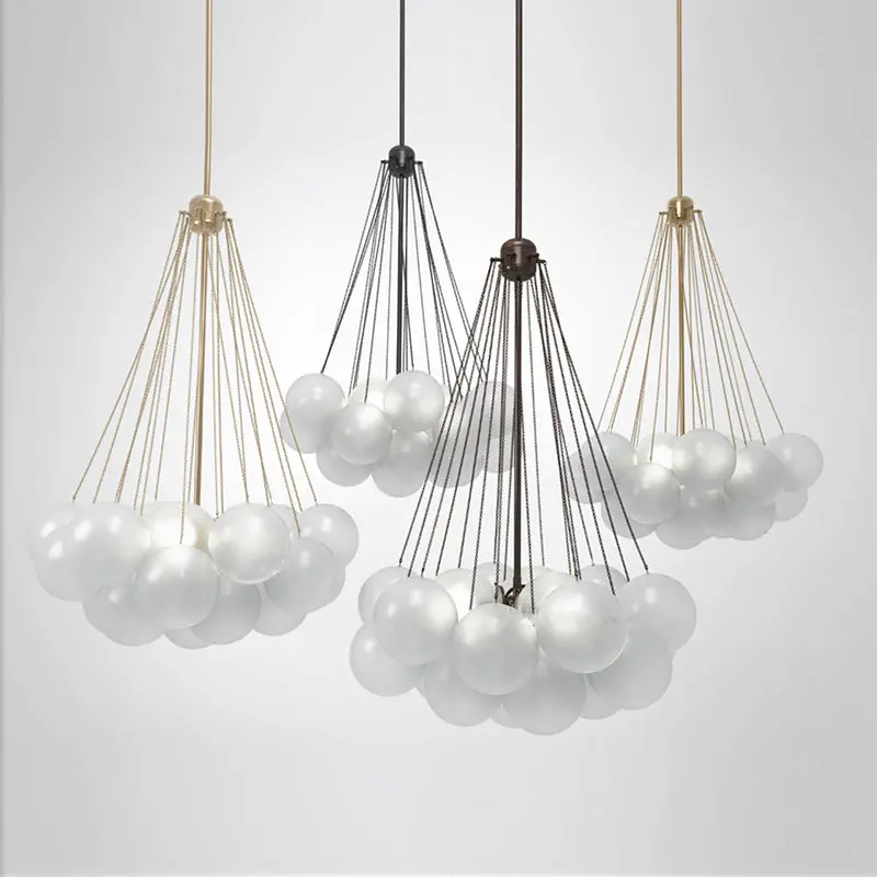 Nora White Bubble Cluster Chandelier - Image 3