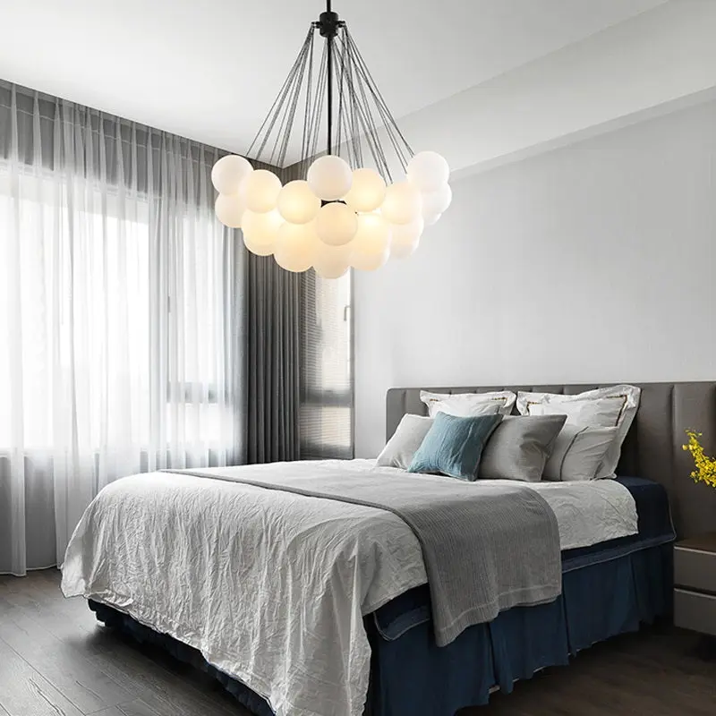 Nora White Bubble Cluster Chandelier - Image 4