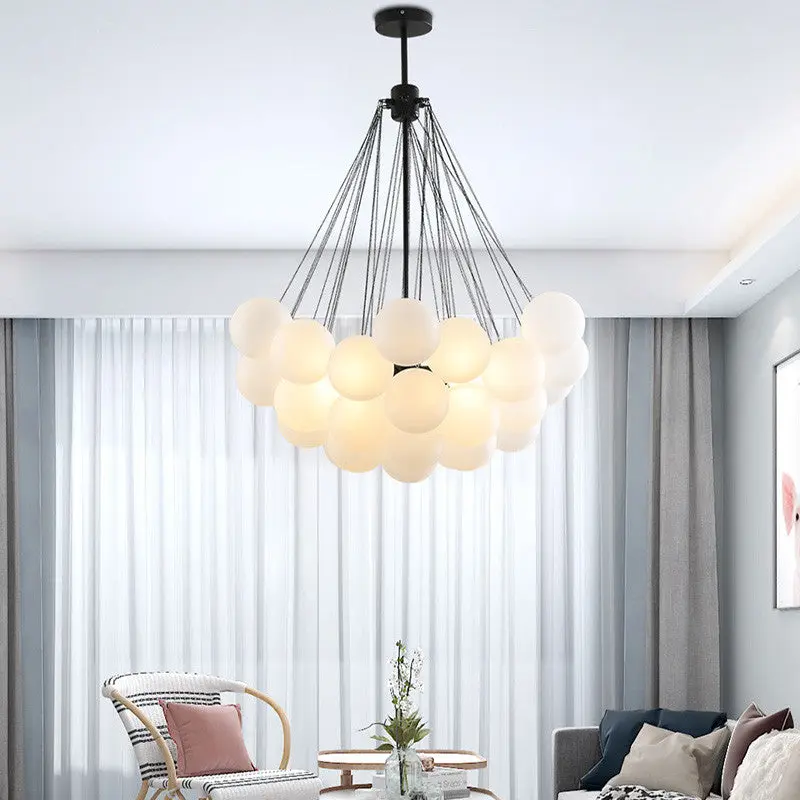 Nora White Bubble Cluster Chandelier - Image 5