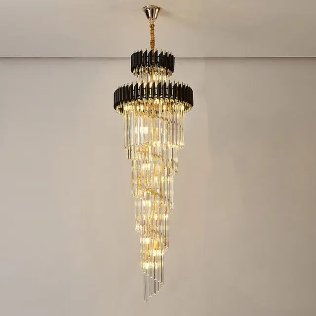 Olivia Crystal Modern Stair Chandelier - Image 3
