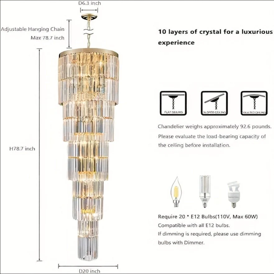 Oly Crystal Staircase Chandelier - Image 10