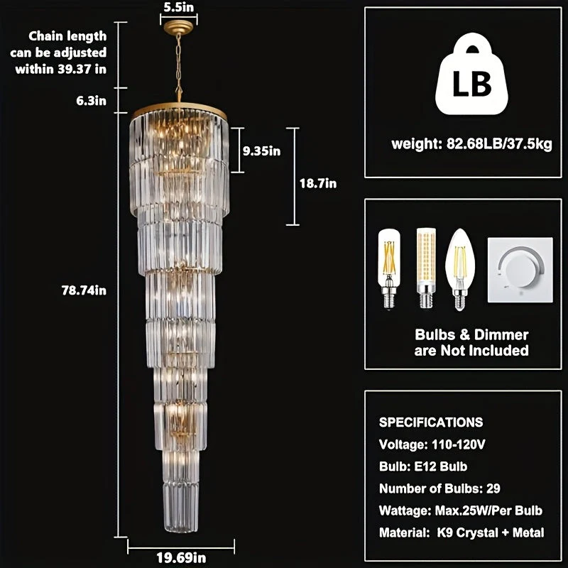 Oly Crystal Staircase Chandelier - Image 11