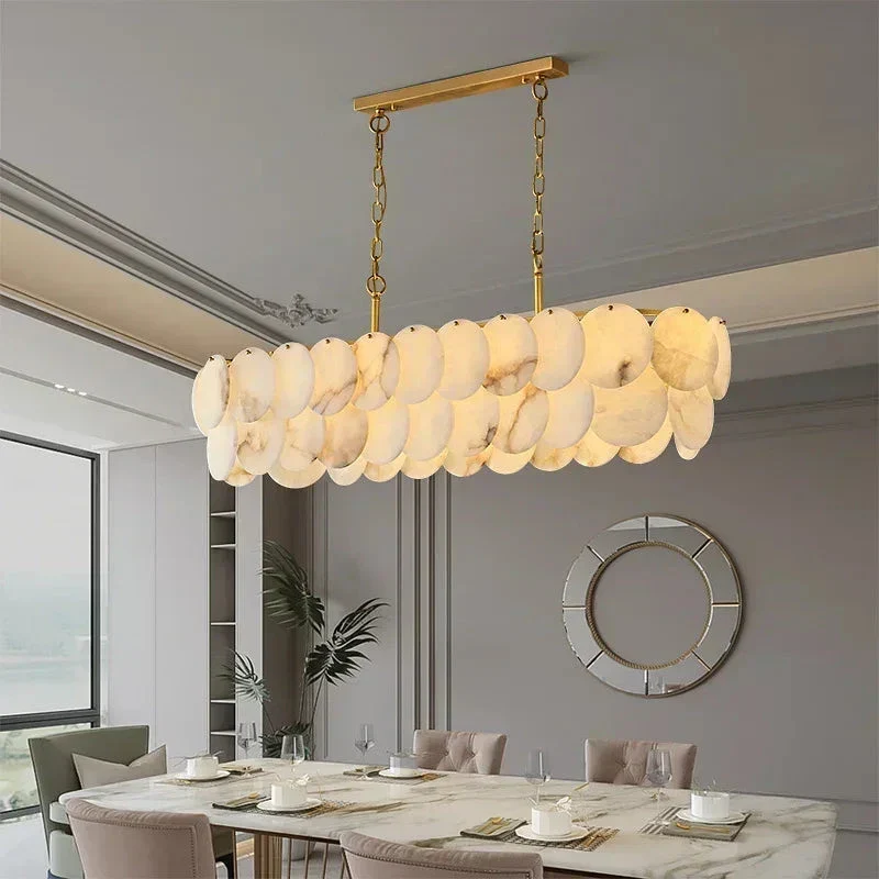 Ovela Linear Alabaster Chandelier - Image 3