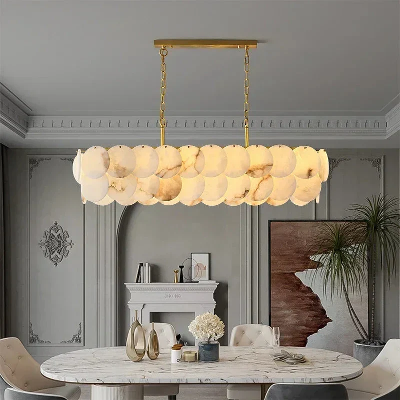 Ovela Linear Alabaster Chandelier - Image 4