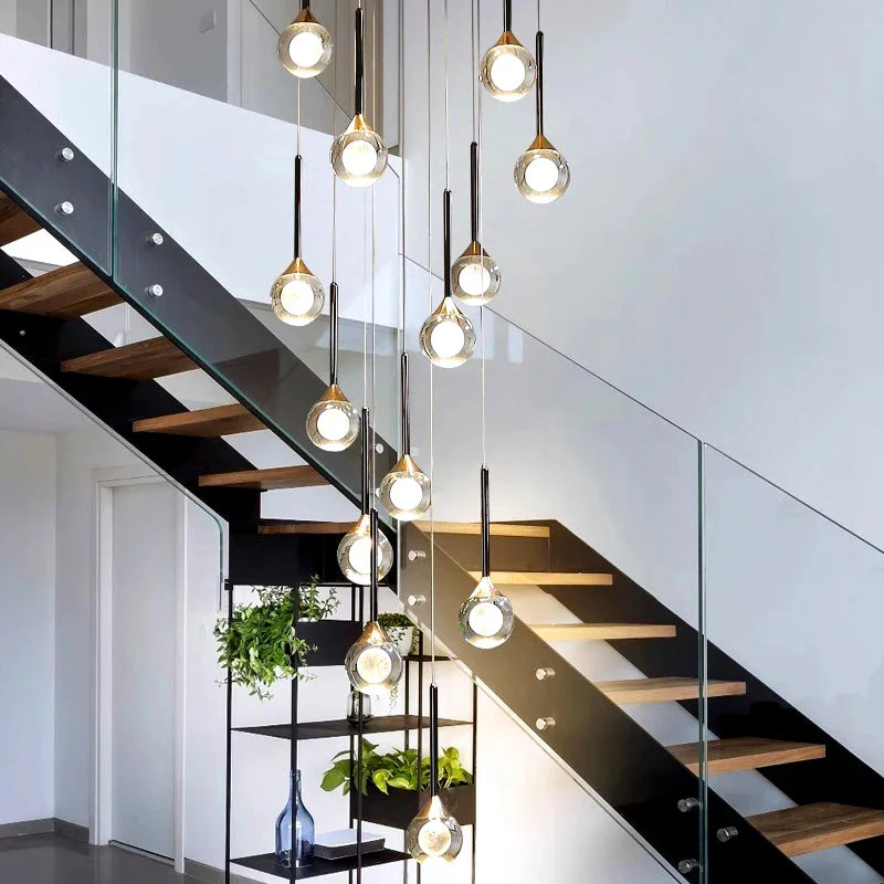 Pely Modern Crystal Stairway Chandelier - Image 2