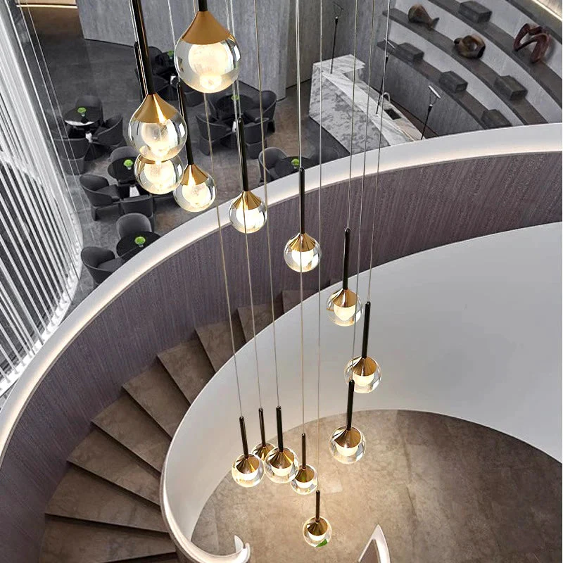 Pely Modern Crystal Stairway Chandelier - Image 4