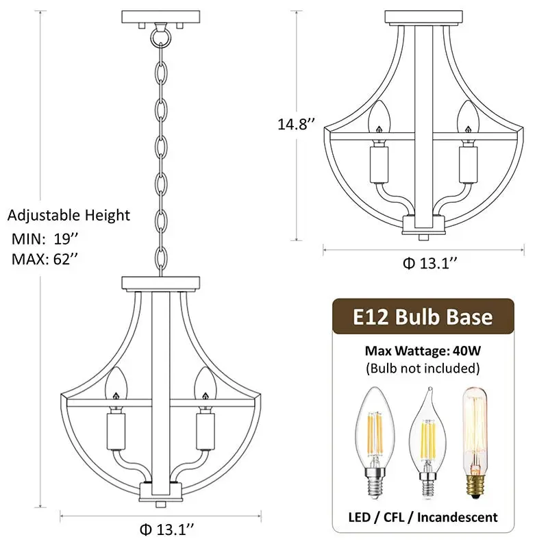 Petunia Rustic Foyer Lighting - Image 6