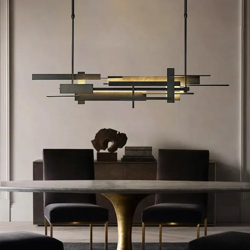 Postmodern Black Metal Chandelier