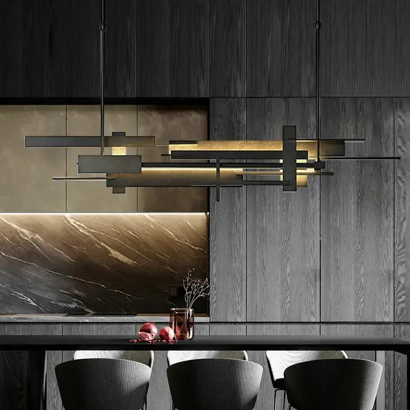 Postmodern Black Metal Chandelier - Image 3