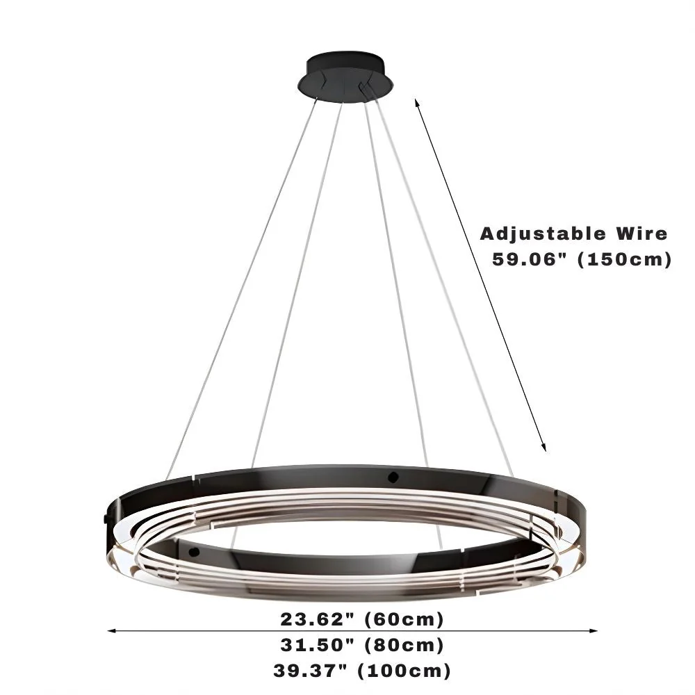 Qyra Contemporary Circular LED Chandelier - Image 14