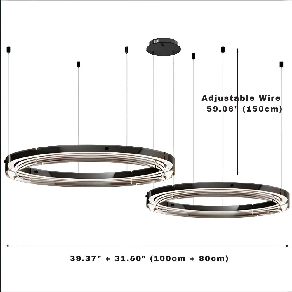 Qyra Contemporary Circular LED Chandelier - Image 15
