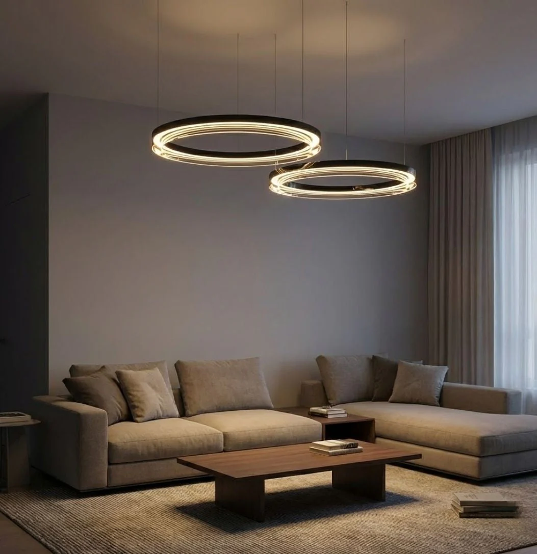 Qyra Contemporary Circular LED Chandelier - Image 2