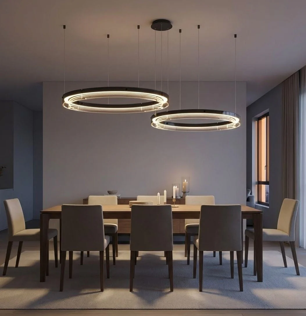 Qyra Contemporary Circular LED Chandelier - Image 3