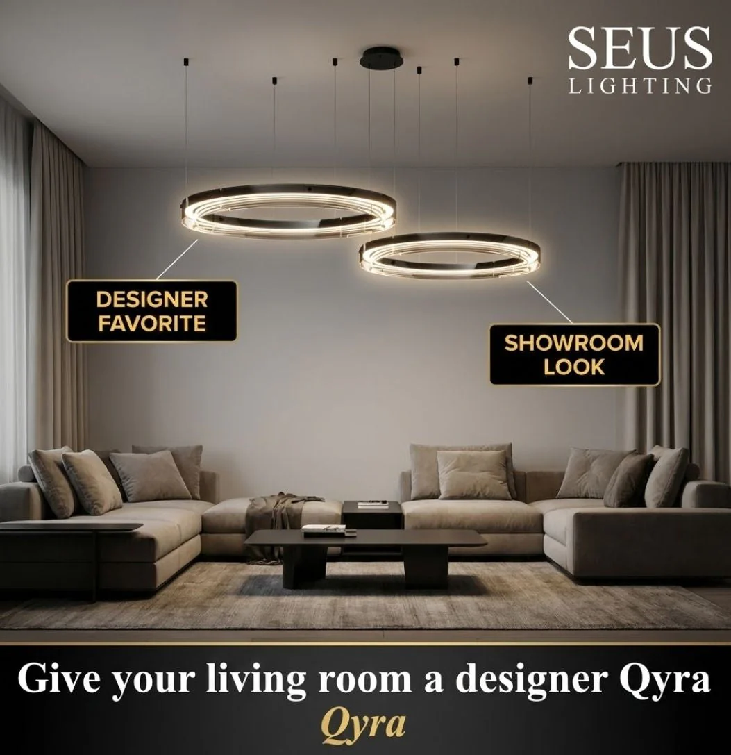 Qyra Contemporary Circular LED Chandelier - Image 4