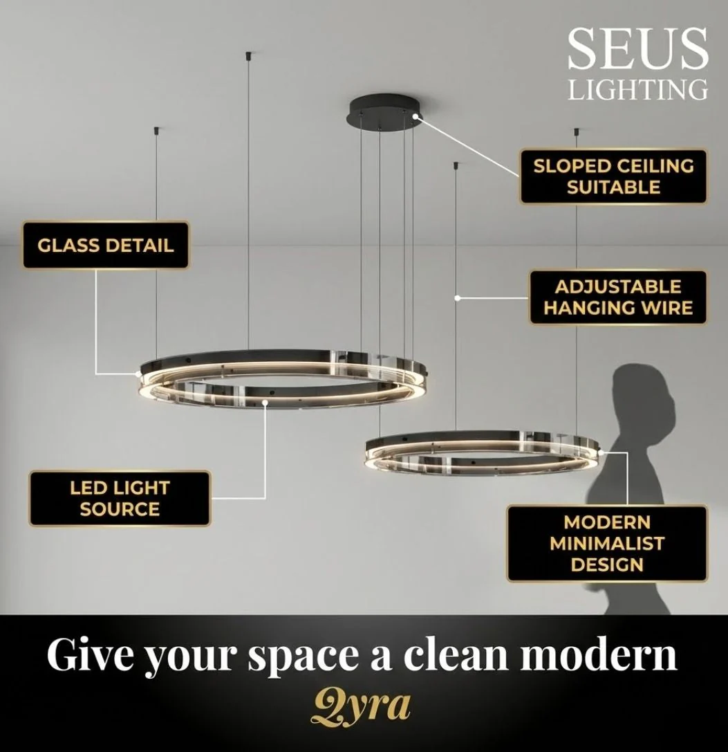 Qyra Contemporary Circular LED Chandelier - Image 6