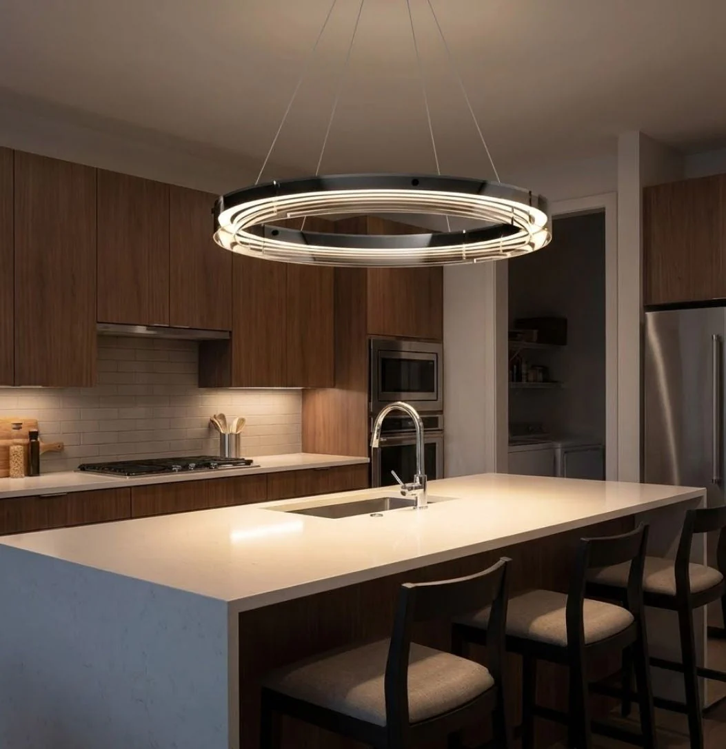Qyra Contemporary Circular LED Chandelier - Image 8
