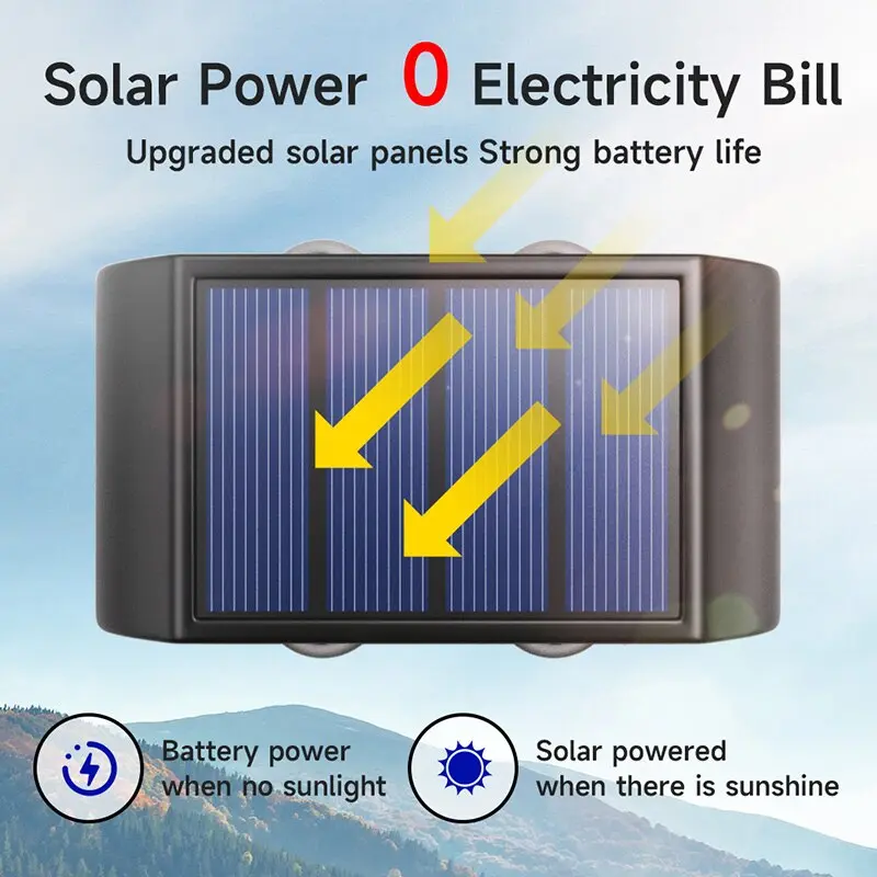 Radya 4LED Solar Wall Light - Image 6