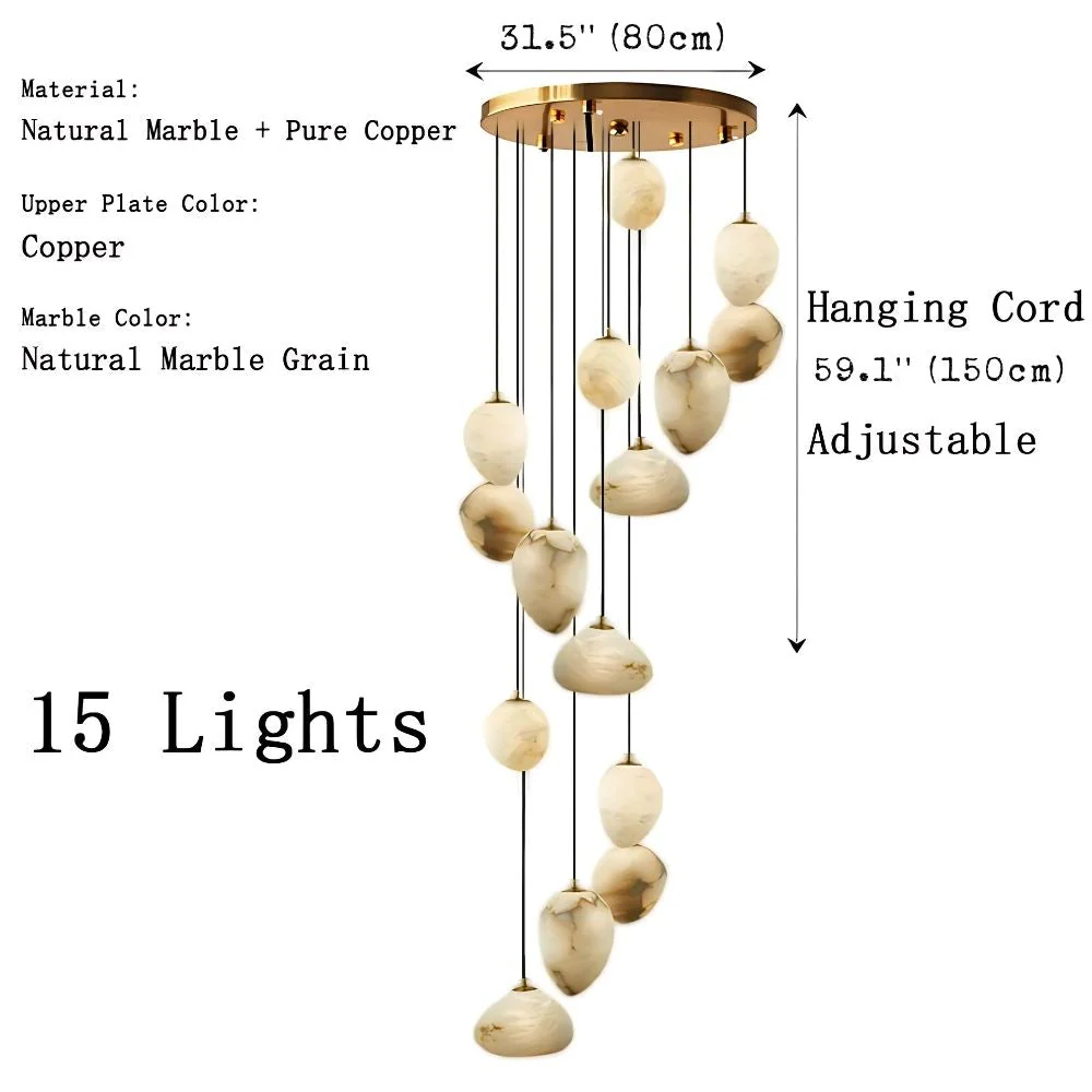 Sage Marble Chandelier - Image 12
