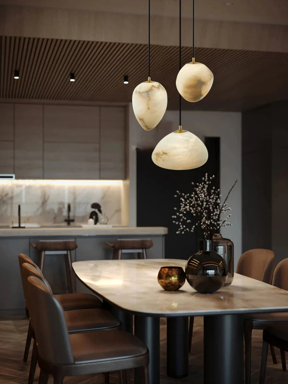 Sage Marble Chandelier - Image 3