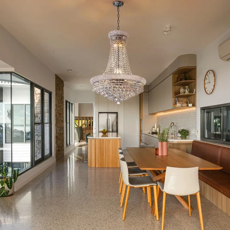 Sansa Chrome Raindrop Crystal Pendant Chandelier - Image 4