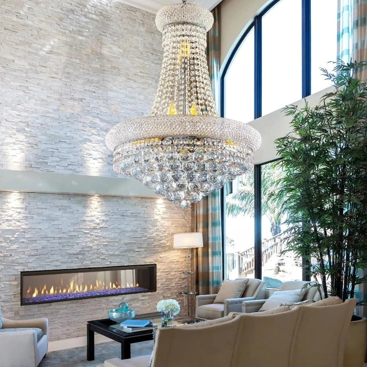 Sansa Chrome Raindrop Crystal Pendant Chandelier - Image 5