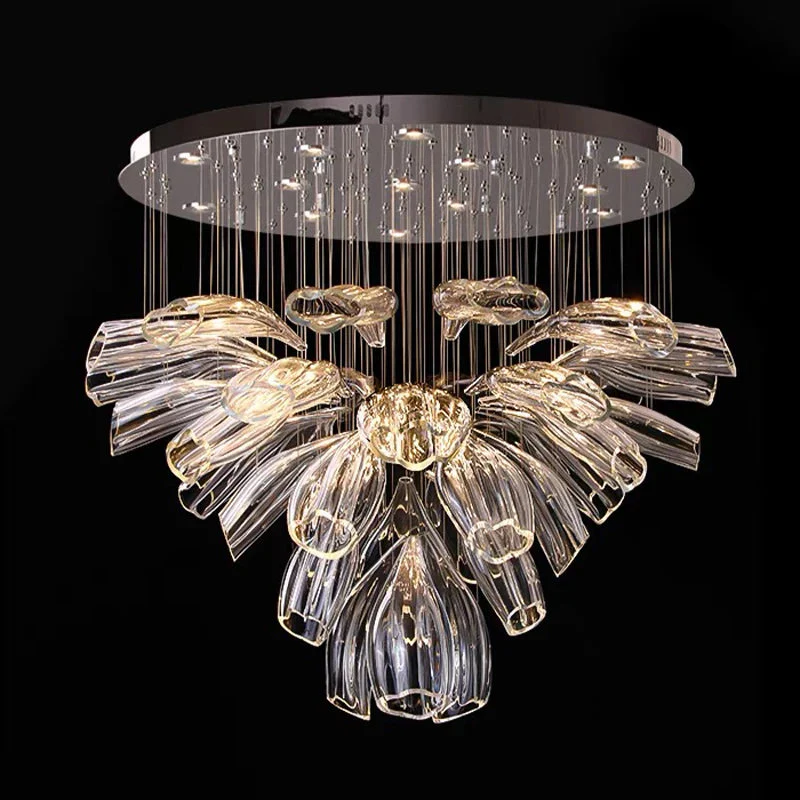 Sasha Modern Designer Crystal Flower Chandelier - Image 2